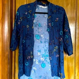 Blue Floral Kimono